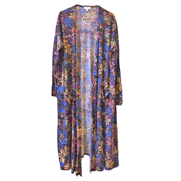 LuLaRoe Sweaters - LuLaRoe Sarah Floral Rainbow Boho Duster Cardigan